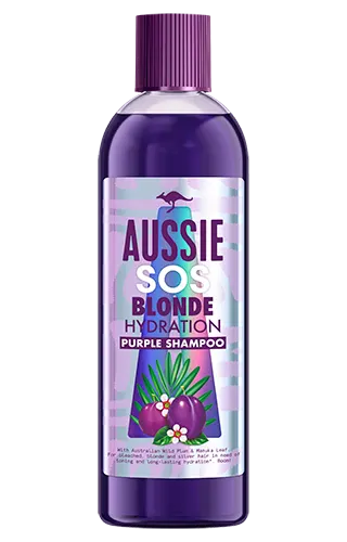 Aussie Blonde Purple Shampoo Silver &amp; Blonde Shampoo Toner For Brassy Hair 490ml