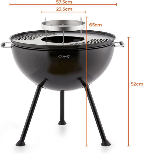 Tower 2-In-1 Fire Pit And BBQ