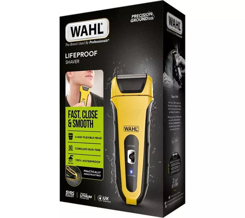 WAHL Lifeproof Wet &amp; Dry Foil Shaver Black &amp; Yellow