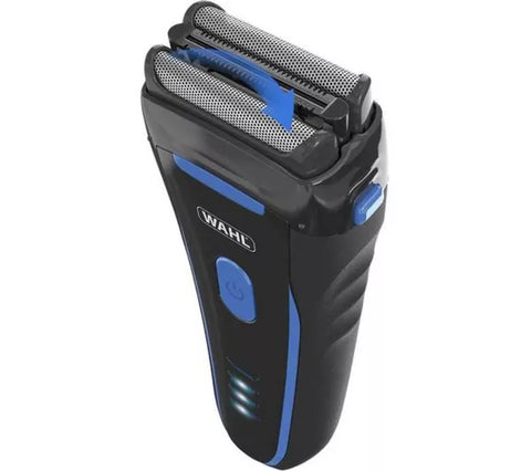 WAHL Clean & Close Wet & Dry Stubble Foil Shaver Black & Blue