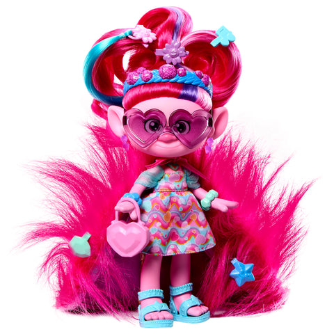 Mattel Trolls Band Together Queen Poppy Hairsational Reveals Doll