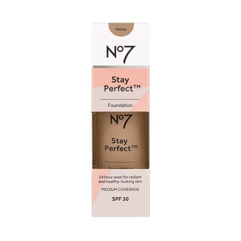 No7 Stay Perfect Foundation SPF30 Honey 30ml
