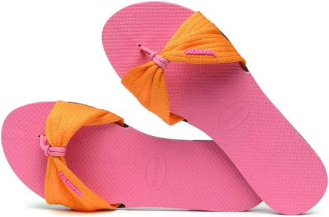 Havaianas Women's You Saint Tropez Basic Flat Sandal, Crystal Rose | Damaged Packaging
