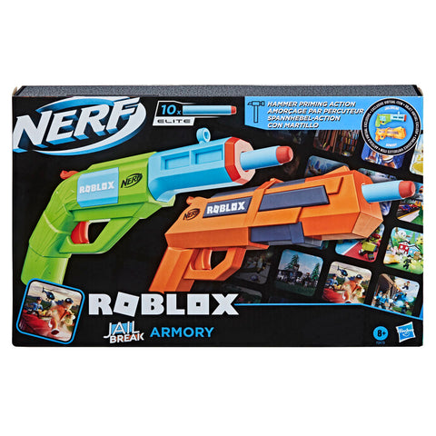 Nerf Roblox Jailbreak: Armoury Hammer Action Blasters 2 Pack