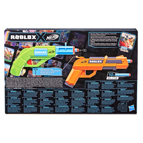 Nerf Roblox Jailbreak: Armoury Hammer Action Blasters 2 Pack