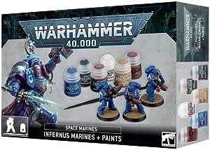 Warhammer 40k Marines Paints, Citadel Miniatures - Warhammer 40,000 Space Marines: Infernus Marines + Paints Set