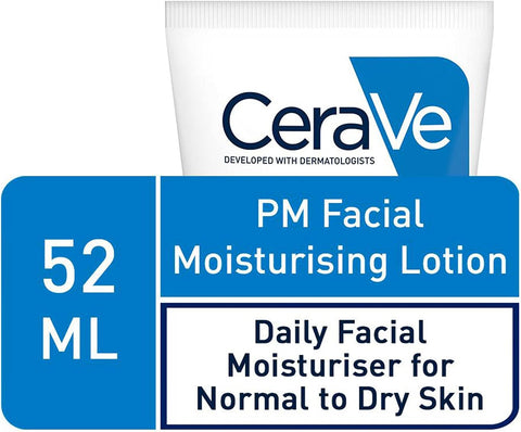 Cerave Pm Facial Moisturising Lotion, CeraVe PM Facial Moisturising Lotion Normal to Dry Skin, 52ml