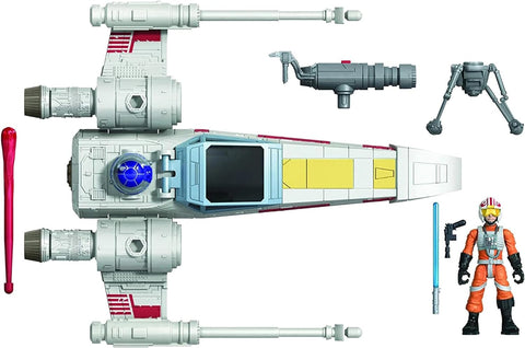 Star Wars Mission Fleet Stellar Class Luke Skywalker X-wing Fighter 2.5-Inch-Scale Figure and Vehicle, | Damaged Packaging