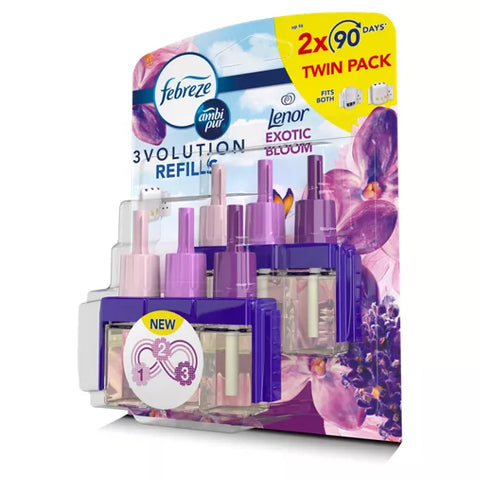 Febreze 3Volution Air Freshener Plug-In Refill Exotic Bloom Twin Pack | Clearance