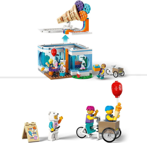 LEGO 60363 City Ice-Cream Shop with Cart Bike and 3 Minifigures
