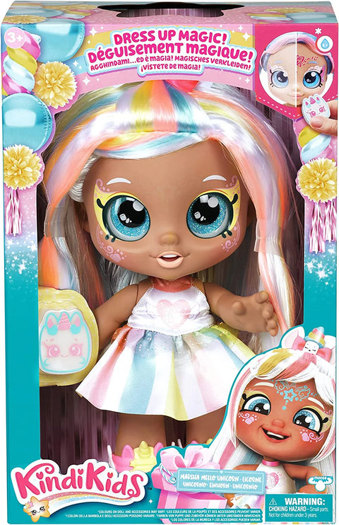 Kindi Kids Dress Up Magic Marsha Mello Unicorn Face Paint Doll | Damaged Packaging