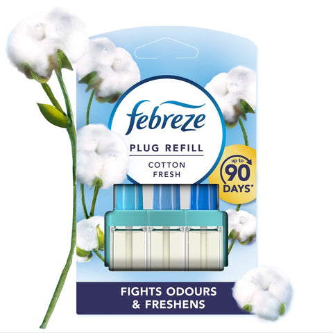 Febreze 3Volution Air Freshener Plug In Refill Cotton Fresh 20ml | Clearance