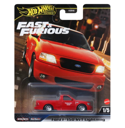 Hot Wheels Premium Fast & Furious Diecast Cars Ford F-150 SVT Lightning 1:64 Scale