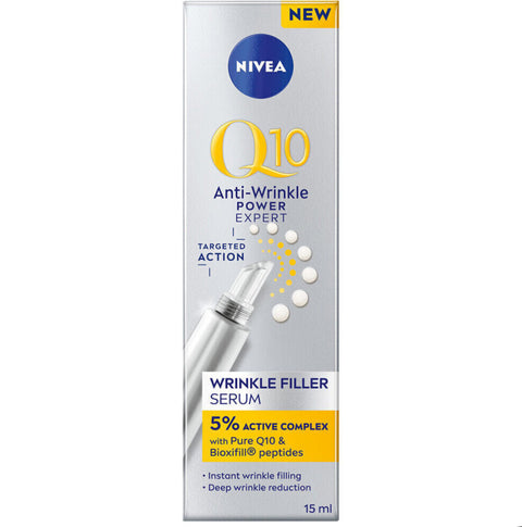 Nivea Q10 Wrinkle Filler Serum Anti Wrinkle Bioxifill Peptides Target Face Eye