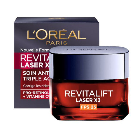 L'Oreal Paris Revitalift Laser Face Moisturiser With SPF 25 Triple Action Anti-Ageing Day Cream - 50ml