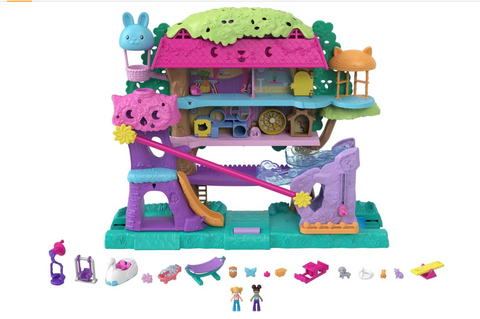 Mattel Polly Pocket Pet Adventure Treehouse | Damaged Packaging