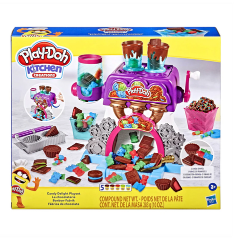 Play-Doh Candy Delight Playset Interactive Sweet Maker 13 Piece | Damaged Packaging