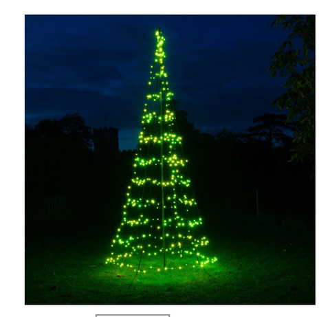 NOMA Starry Nights Spectrum 3m Outdoor Pole Christmas Tree 