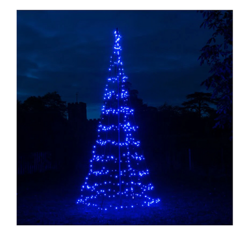 NOMA Starry Nights Spectrum 3m Outdoor Pole Christmas Tree | Clearance