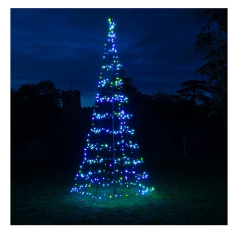 NOMA Starry Nights Spectrum 3m Outdoor Pole Christmas Tree | Clearance