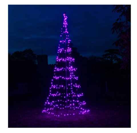 NOMA Starry Nights Spectrum 3m Outdoor Pole Christmas Tree | Clearance