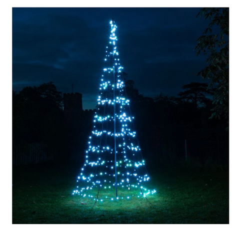 NOMA Starry Nights Spectrum 3m Outdoor Pole Christmas Tree 