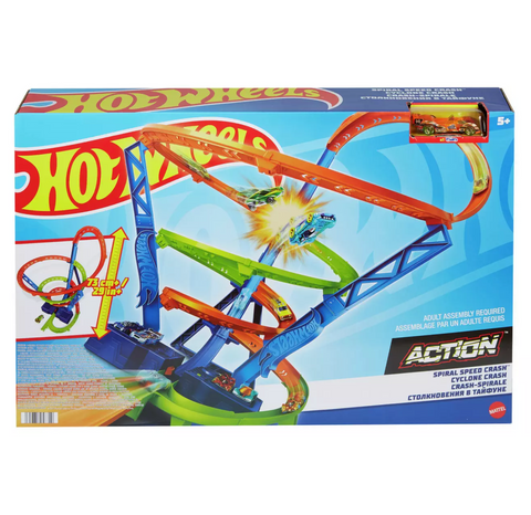 Hot Wheels Action Spiral Speed Crash Playset