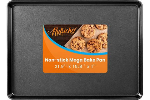 NutriChef Stylish Metallic Coating Non-stick Mega Bake Pan