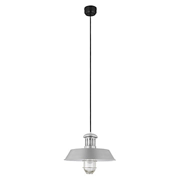GoodHome Genly Silver effect Pendant ceiling light, (Dia)390mm | Clearance