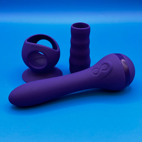 Lovehoney Gyr8tor 2 Set with Ribbed and Suction Attachments