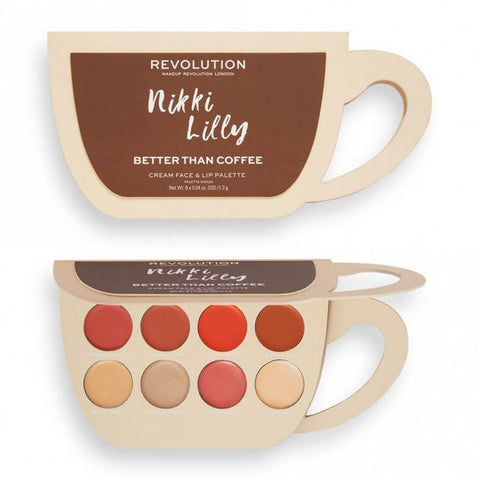 Revolution x - Nikki Lilly Coffee Cup Cream 8 Colour Face and Lip Palette