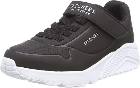 Skechers Boy's Uno Lite Vendox Sneaker, Black/White, 10.5 UK