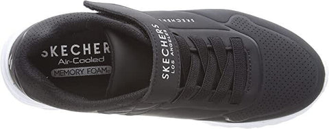 Skechers Boy's Uno Lite Vendox Sneaker, Black/White, 10.5 UK