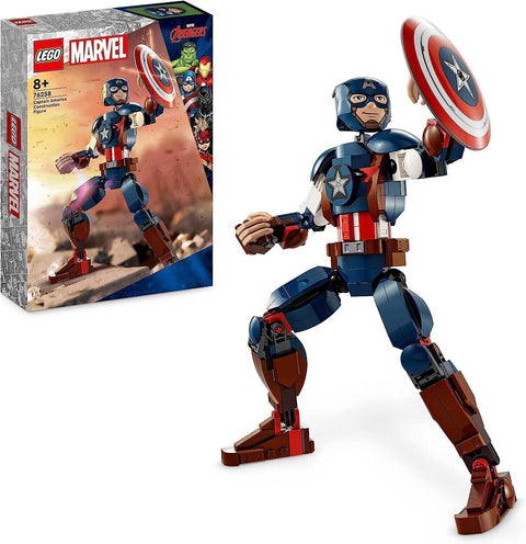LEGO - Marvel Captain America Construction Figure Buildable Toy with Shield #76258