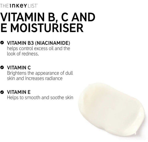 The INKEY List Vitamin B, C and E Moisturiser- 50ml
