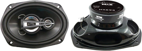 LANZAR MX693 3-Way Triaxial Speakers (6" x 9"; 600W)