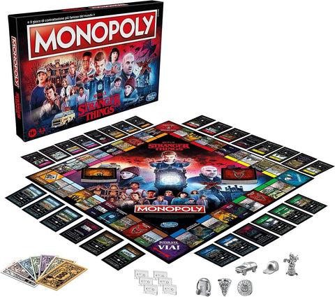 Hasbro Game Table Of Society Monopoly Of Stranger Things 4 IN Italian 14+ | Damaged Packaging