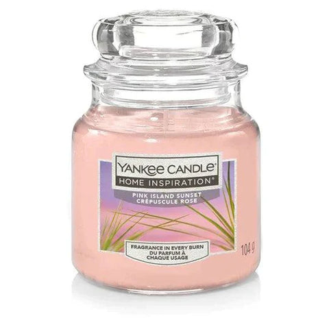 Yankee Candle Small Scented Candle Jar Pink Island Sunset 104g | Clearance